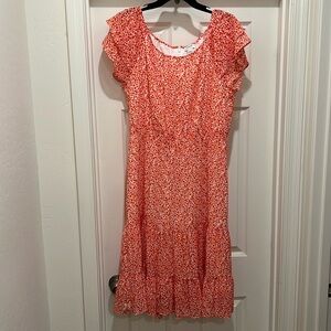 J. Crew Midi Dress With Flutter Sleeves